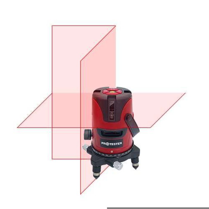 Лазерний рівень, 3 лінії 1H/2V (червоний промінь) PROTESTER LL603R