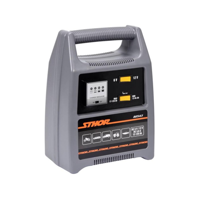 Зарядное устройство для аккумуляторов 6-12 В STHOR 82543