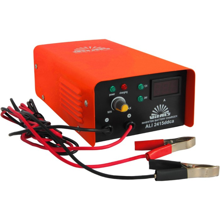 Зарядное устройство инверторного типа Vitals 2415ddca, 230 В, 550 Вт, 12/24 В, ток зарядки 3-15 А, 4