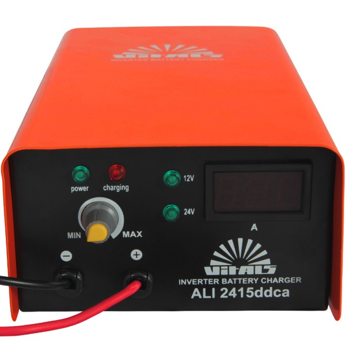 Зарядное устройство инверторного типа Vitals 2415ddca, 230 В, 550 Вт, 12/24 В, ток зарядки 3-15 А, 4