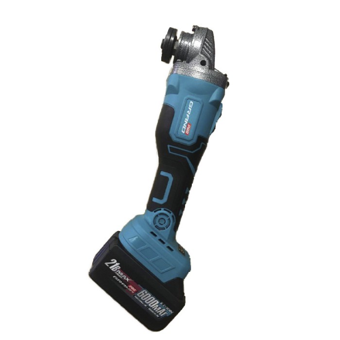 Аккумуляторная бесщеточная угловая шлифмашина (болгарка) GRAND МШУ-21BL PRO (2 акум. 21В, 4Ач, 3 скорости)