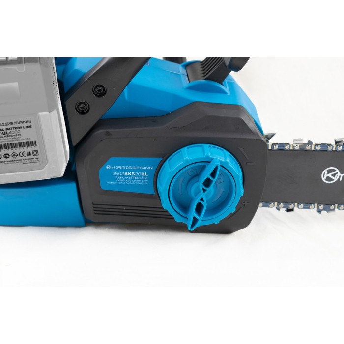 Акумуляторна ланцюгова пила KRAISSMANN 3502 AKS-BL 20UL, 40 В, без АКБ, шина 350, безщітковий двигун Акумуляторна ланцюгова пила KRAISSMANN 3502 AKS-BL 20UL, 40 В, без АКБ, шина 350, безщітковий двигун