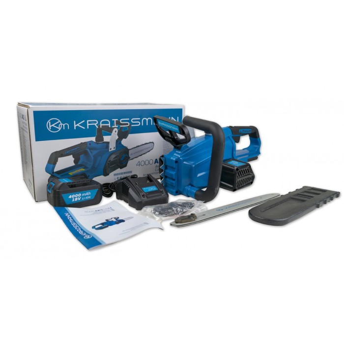 Акумуляторна ланцюгова пила KRAISSMANN 4000 AKS 18/2 Li, Li-ion, 18, 2 акк., 4 Ач, шина 305 мм