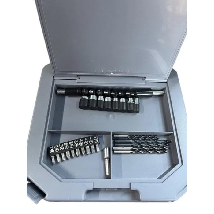 Акумуляторний безщітковий ударний шуруповерт Edon ED‑21PBL OL, 21В, 2 АКБ, 2 А/год, 40 Нм, кейс, набір біт