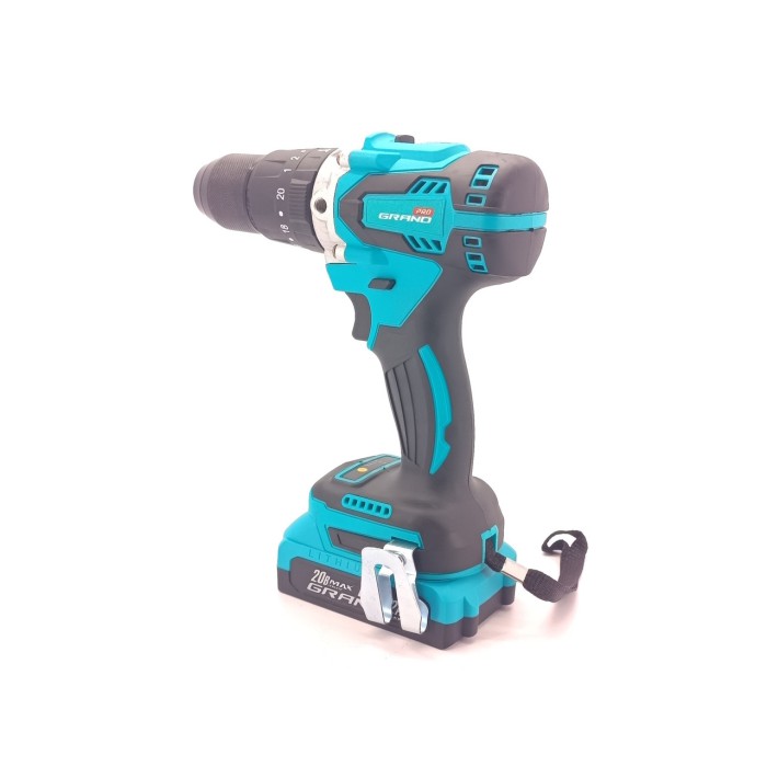 Акумуляторний ударний шуруповерт Grand 20/13UBL (безщітковий, 75 Н*м, 20В, 2 Аг, 2 АКБ, кейс)