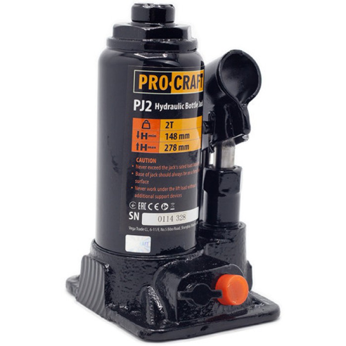 Домкрат гидравлический Procraft PJ2 бренд UNIVERSAL (2 т, 148-278 мм)