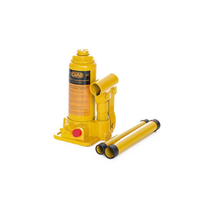 Домкрат гідравлічний пляшковий 2 т (висота підйому 158-308мм) СИЛА