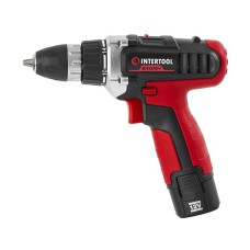 Дриль-шуруповерт акумуляторна INTERTOOL WT-0321, Li-Ion 12В, 18Nm, 0-400/0-1500об/хв, 2 акк.