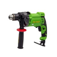 Дриль ударний Procraft PS1350, 1350 Вт, 2800 об/хв, ключовою патрон 13 мм, металевий корпус редуктора