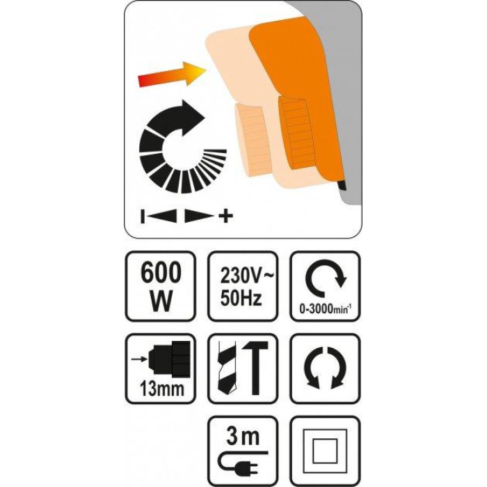 Дрель ударная STHOR 78992 (600 Вт)