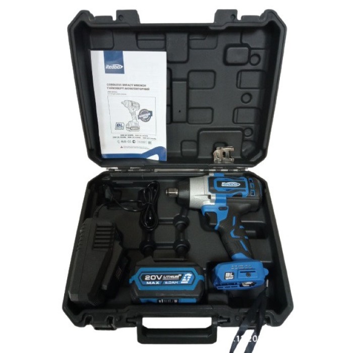 Гайковерт акумуляторний REDBO OAW-20/500PBL, 20В, 4 А/год, 500 Нм, підсвічування, кейс