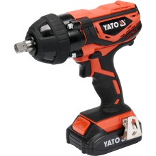 Гайковерт ударний акумуляторний YATO YT-82804 (Li-Ion 18 В 2 А·год 300 Нм + 4 насадки)