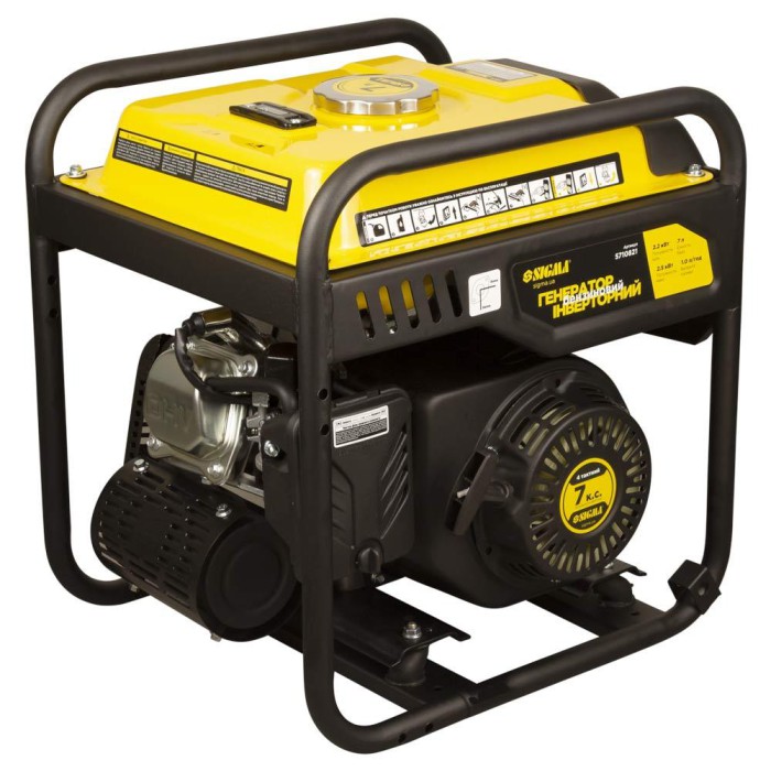 Генератор інверторний бензиновий 2.2/2.5 кВт 7 л 4-тактний ручний запуск SIGMA (5710821)