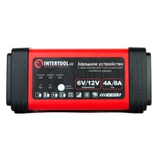Интеллектуальное зарядное устройство INTERTOOL AT-3018 6/12В, 4/8A, 230В, LED-индикация
