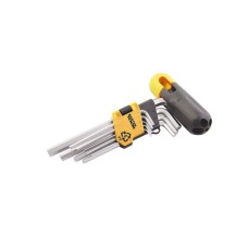 Ключи TORX с держателем MasterTool 75-0962, набор 9 шт CrV длинные (Т10-Т50 L90-227мм)