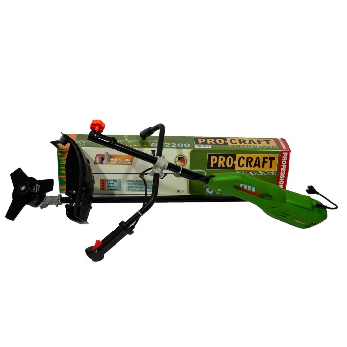 Коса електрична Procraft PROFESSION GT-2200, 2200 Вт, 10000 об/хв, ліска/ніж