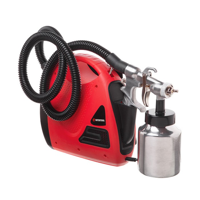 Електричний Краскопульт INTERTOOL DT-5060, HVLP 600 Вт., форсунка 1.8 мм, бачок 1л., 450-550 мл/хв