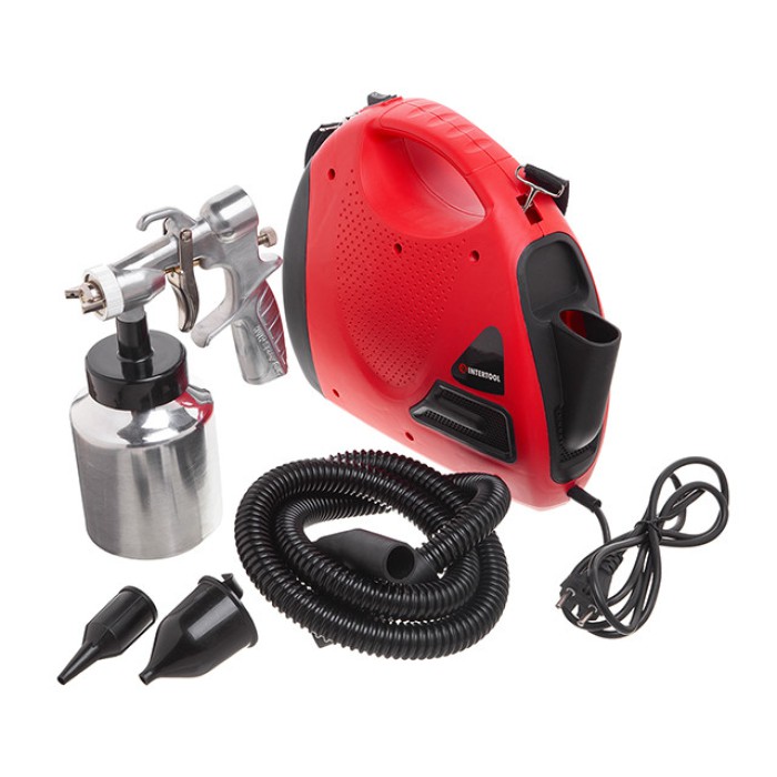 Електричний Краскопульт INTERTOOL DT-5060, HVLP 600 Вт., форсунка 1.8 мм, бачок 1л., 450-550 мл/хв