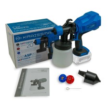 Фарборозпилювач акумуляторний KRAISSMANN 502 ASP 20 MP, без АКБ та ЗП, бачок 800 мл, 70 DIN, 3 сопла