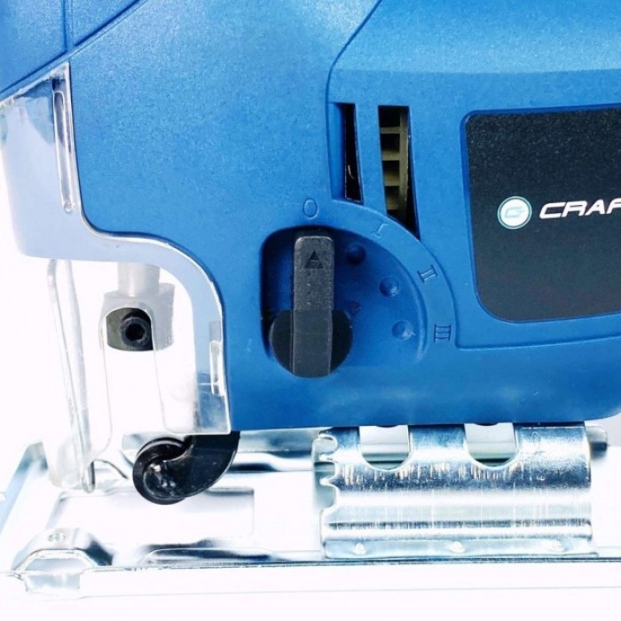 Лобзик Craft-tec PXGS-222, 750 Вт, 0-3000 хід/хв, глибина пропилу 100 мм, регулятор оборотів, маятниковий хід