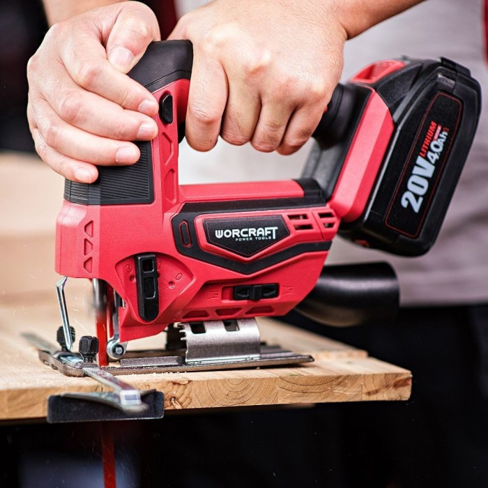 Акумуляторний Лобзик Worcraft CJS-S20Li, 20 В, без акк., 0-2500 хід/хв, LED-підсвічування, маятниковий хід