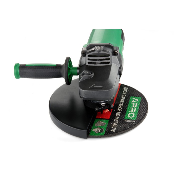 Машина шліфувальна кутова (болгарка) APRO 230/2300 ПЗМ, диск 230 мм, 2300 Вт, 6500 об/хв