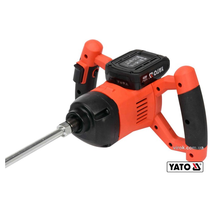 Миксер аккумуляторный YATO YT-82880  Li-Ion 18 В 2 Ач 650 об/мин М14