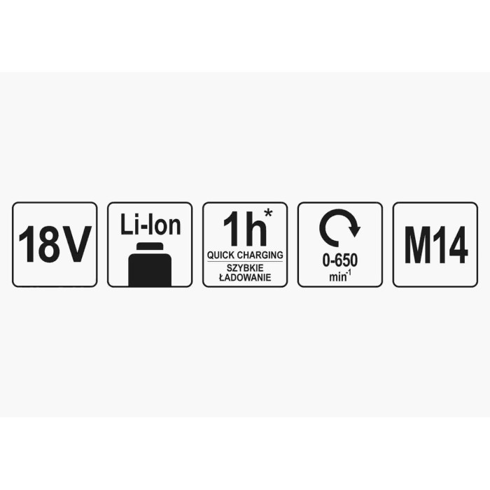 Миксер аккумуляторный YATO YT-82881  Li-Ion 18 В 650 об/мин М14 (БЕЗ АККУМУЛЯТОРА)