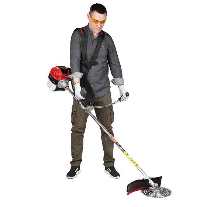 Мотокоса 1.85 кВт, 52 см³, котушка, фреза 40 зуб'їв, двоплечовий ранцевий ремінь, STORM INTERTOOL WT-2230