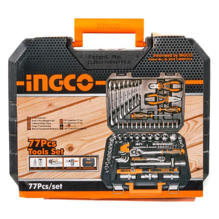Набір інструментів 77 предметів INGCO INDUSTRIAL HKTHP20771 Набір інструментів 77 предметів INGCO INDUSTRIAL HKTHP20771