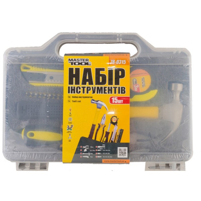 Набір інструменту MasterTool 78-0315, 15 елементів Набір інструменту MasterTool 78-0315, 15 елементів