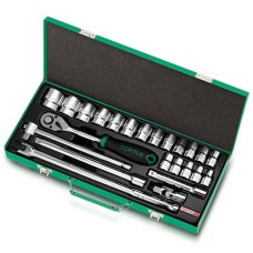 Набор инструмента головки с трещоткой TOPTUL GCAD2401, 1/2" 24ед. (6-гр.)