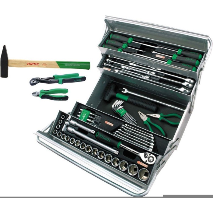 Набір інструментів в ящику TOPTUL (5 секцій) 63 од. GCAZ0039