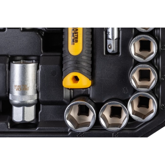 Набір ключів і насадок торцевих MASTERTOOL 78-3039, CRV 3/8