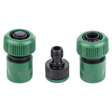 Набір конекторів 1/2" + адаптер у/р 1/2" × 3/4" для шланга 3/4" (ABS) GRAD (5016165)