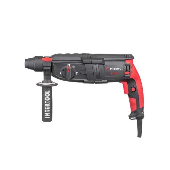 Перфоратор прямий INTERTOOL WT-0170, 1000 Вт, 3.2 Дж, 0-1300 об/хв, 0-5100 уд/хв, 3 режими