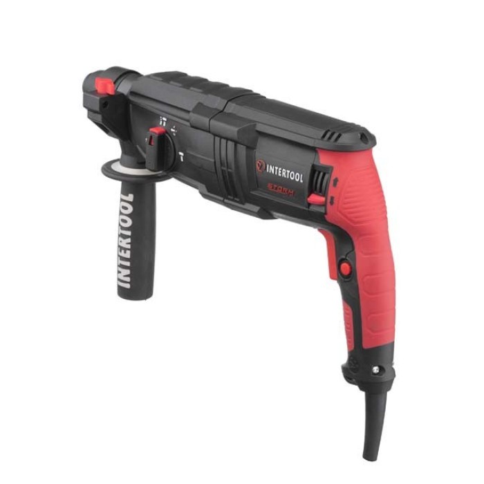 Перфоратор прямий INTERTOOL WT-0170, 1000 Вт, 3.2 Дж, 0-1300 об/хв, 0-5100 уд/хв, 3 режими