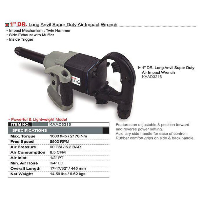 Пневмогайковерт для грузового шиномонтажа TOPTUL KAAD3216 (1