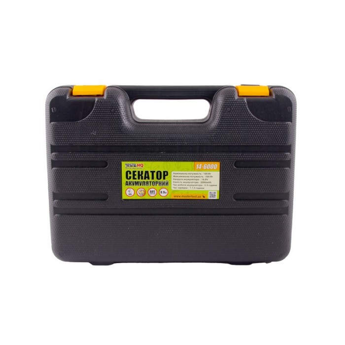 Секатор аккумуляторный MASTERTOOL 14-6000 HQ, 2x16.8V Li-ion, зарядное устройство, доп. аксессуары, кейс