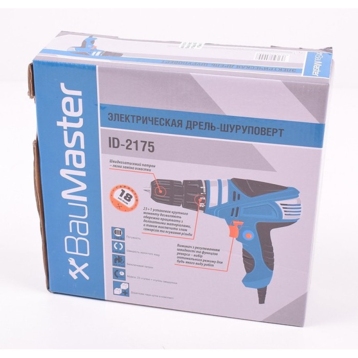 Мережевий шуруповерт BauMaster ID-2175 Мережевий шуруповерт BauMaster ID-2175