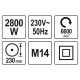 Шліфмашина кутова YATO YT-82110 (2800 Вт, 230 мм)