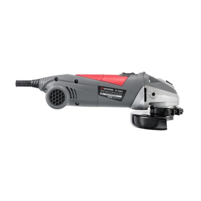 Шліфмашина кутова (болгарка) INTERTOOL DT-0268, 900 Вт, 12000 об/хв, діаметр круга 125 мм