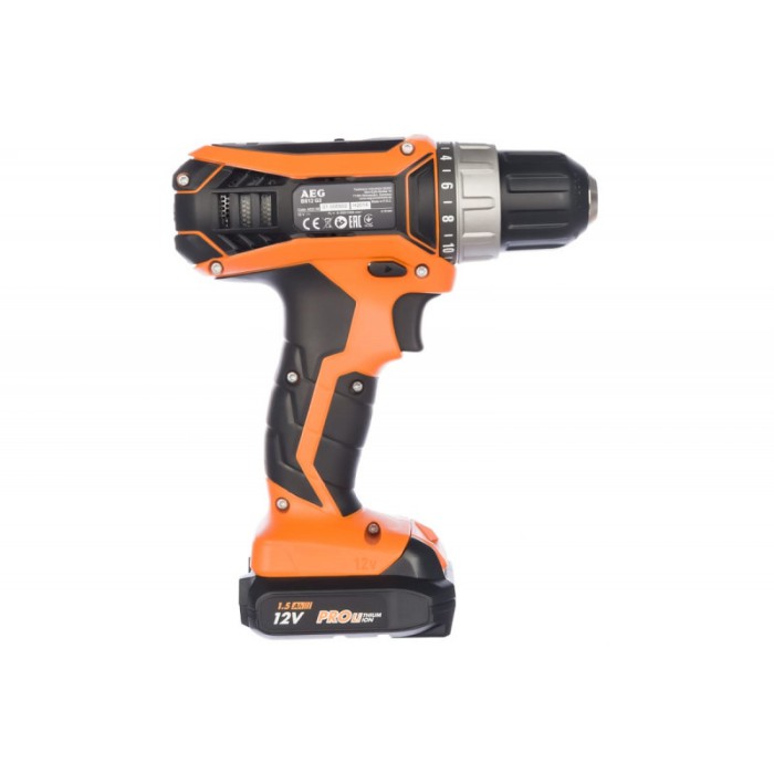 Шуруповерт-дриль акумуляторний AEG BS 12G3 LI-152C, Li-Ion, 12 В, 1.5 Ач, 30 Нм, 2 акк, (4935451090)