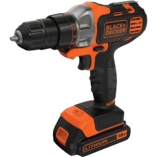 Шуруповерт аккумуляторный Black+Decker MT218KB (18 В, 1.5 Ач + 2 аккумулятора, сменные насадки и кейс)