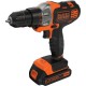 Шуруповерт аккумуляторный Black+Decker MT218KB (18 В, 1.5 Ач + 2 аккумулятора, сменные насадки и кейс)