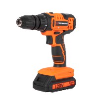 Шуруповерт акумуляторний Tekhmann TCD-18 S2 BS Kit, 18 В, 2 акк., LED, 2 скорости, 50 Нм, набор бит и сверл