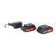 Шурупокрут акумуляторний Tekhmann TCD-18 S2 BS Kit, 18 В, 2 ак., LED, 2 швидкості, 50 Нм, набір біт і свердел