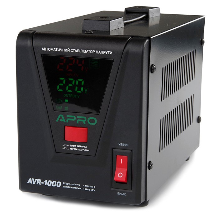 Стабилизатор напряжения релейный AVR-1000, 800Вт APRO