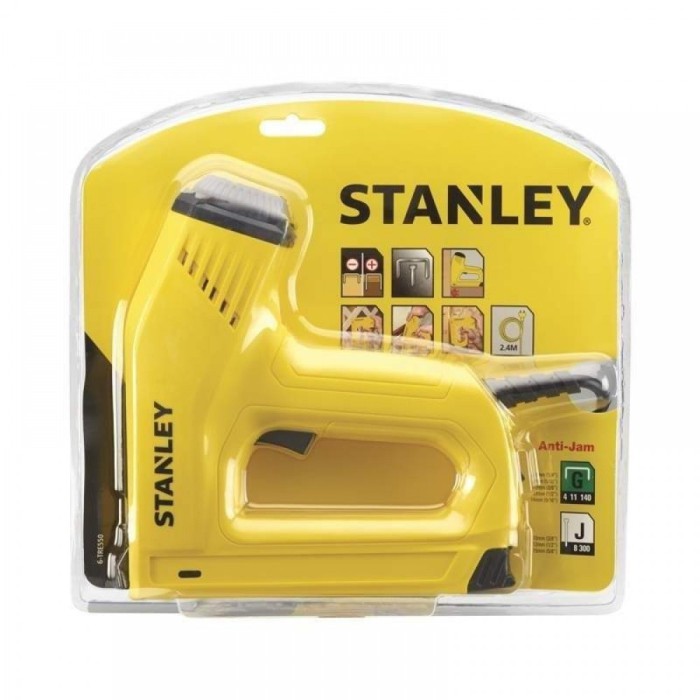 Степлер электрический Stanley 6-TRE550, высота скоб, мм 6-14, длина гвоздя, мм 12-15, регулировка силы удара
