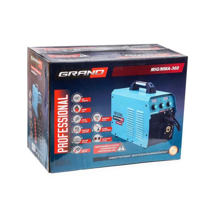 Зварювальний напівавтомат Grand professional MIG-ММА-360 (дисплей)